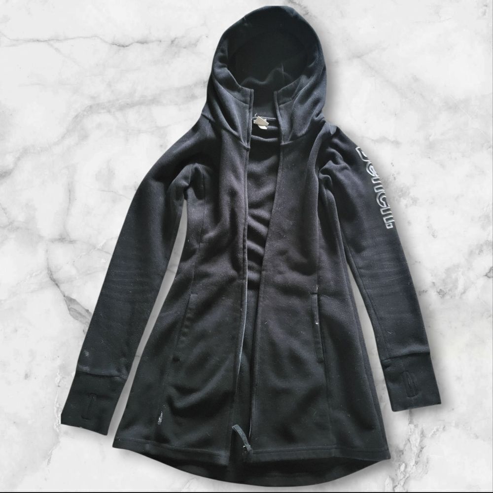 Women's XS BENCH Black Hooded Long Sleeve Fleece Jacket
